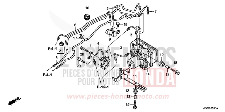 ABS MODULATOR for CB600F Hornet ABS PEARL SPRINT YELLOW (Y211) from 2011
